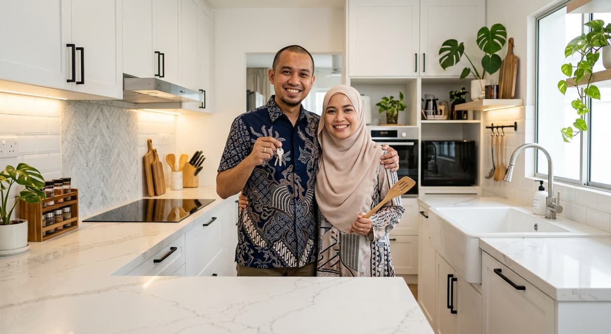 Keluarga Malaysia gembira dengan dapur baru selepas renovasi